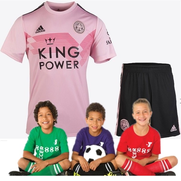 kid's Leicester City Pink Away Jersey 19/20 (Customizable)