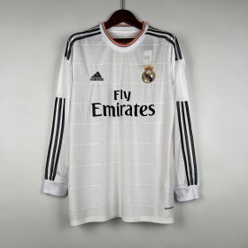 Retro Long Sleeve Real Madrid 13/14 Home (Customizable)